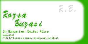 rozsa buzasi business card