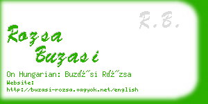 rozsa buzasi business card